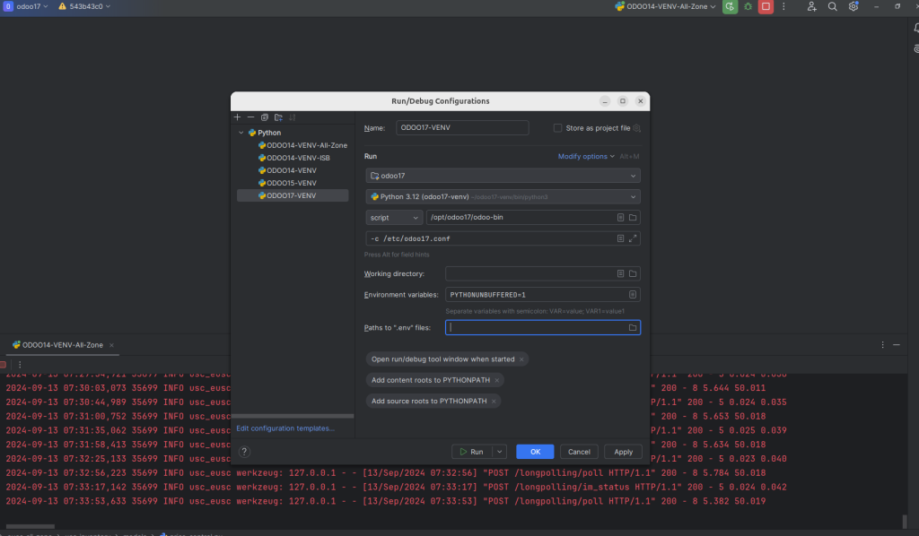 Pycharm Configuration Image